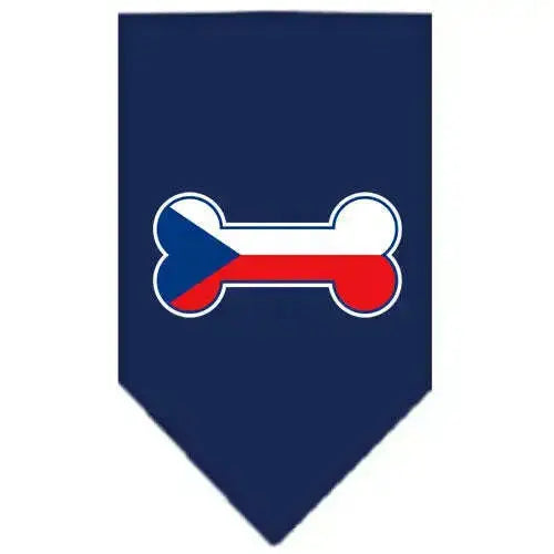 Bone-Flag-Czech-Republic-Screen-Print-Bandana-Navy-Blue-Small-GreatEagleInc-319356537