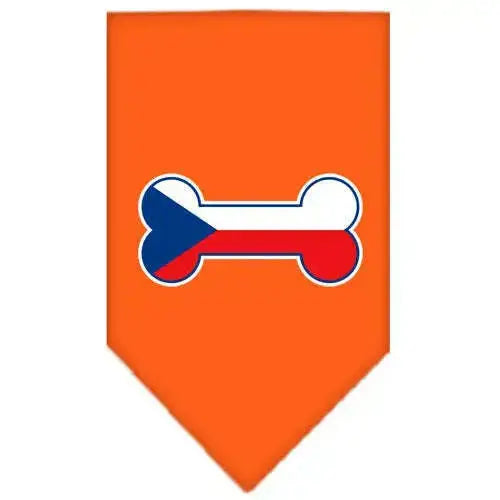 Bone-Flag-Czech-Republic-Screen-Print-Bandana-Orange-Small-GreatEagleInc-319356455