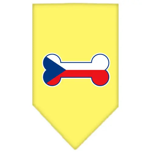 Bone Flag Czech Republic Screen Print Bandana Yellow Small Default Title