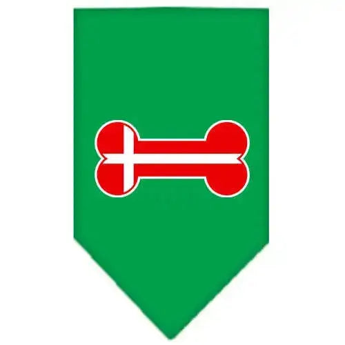 Bone-Flag-Denmark-Screen-Print-Bandana-Emerald-Green-Small-GreatEagleInc-319208361