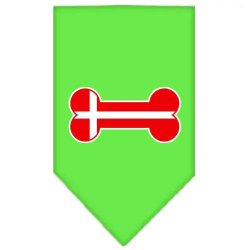 Bone Flag Denmark Screen Print Bandana Lime Green Small Default Title