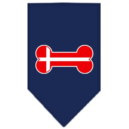 Bone Flag Denmark Screen Print Bandana Navy Blue Small Default Title