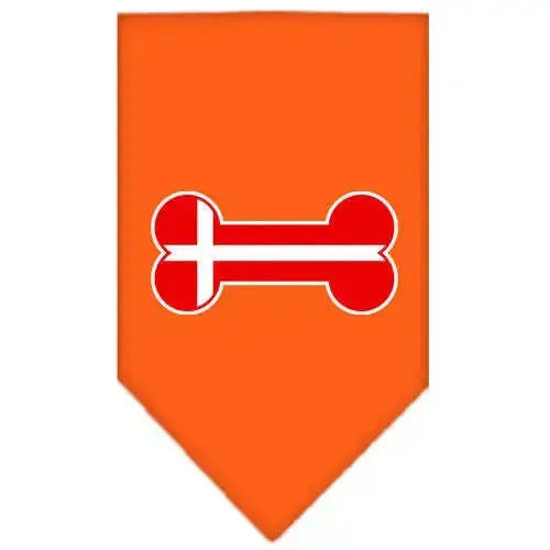 Bone-Flag-Denmark-Screen-Print-Bandana-Orange-Small-GreatEagleInc-319207964