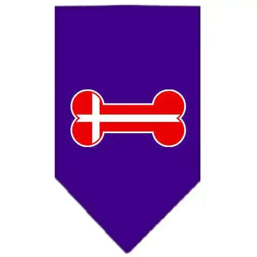 Bone-Flag-Denmark-Screen-Print-Bandana-Purple-Large-GreatEagleInc-319354176