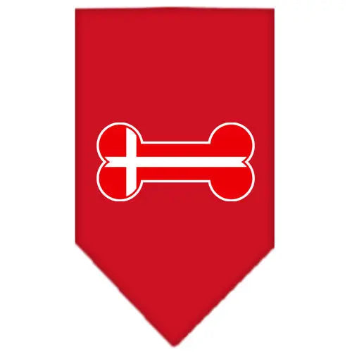 Bone Flag Denmark Screen Print Bandana Red Small Default Title