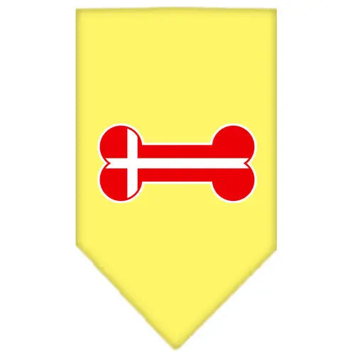 Bone Flag Denmark Screen Print Bandana Yellow Large Default Title