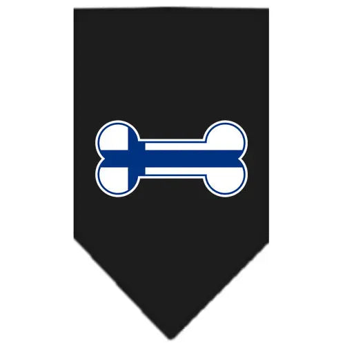 Bone Flag Finland Screen Print Bandana Black Large Default Title