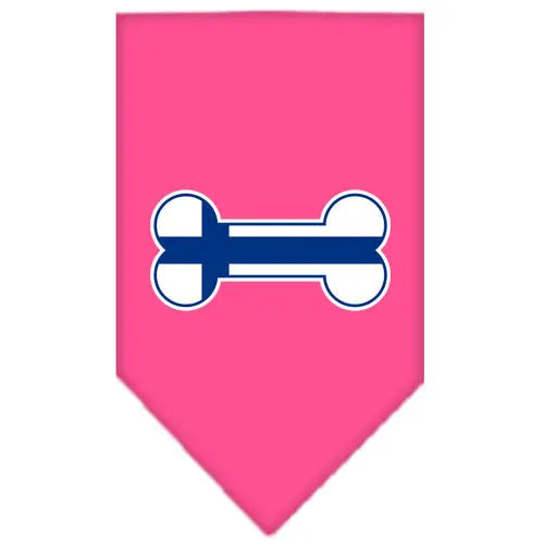 Bone Flag Finland Screen Print Bandana Bright Pink Small Default Title