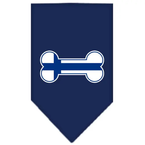 Bone Flag Finland Screen Print Bandana Navy Blue Large Default Title