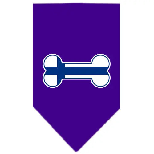 Bone Flag Finland Screen Print Bandana Purple Large Default Title