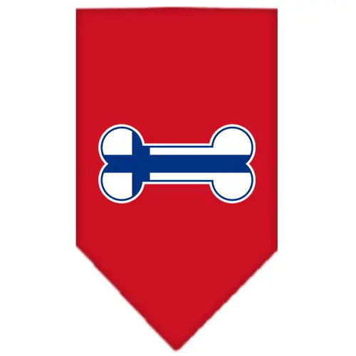 Bone Flag Finland Screen Print Bandana Red Small Default Title