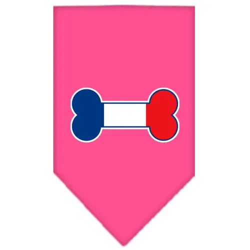 Bone Flag France Screen Print Bandana Bright Pink Large Default Title