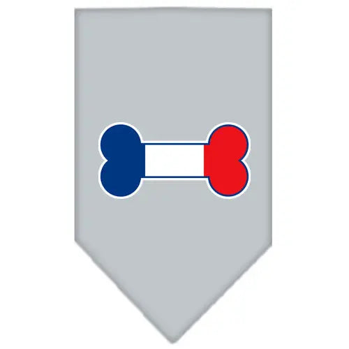 Bone Flag France Screen Print Bandana Grey Large Default Title