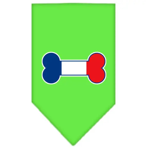 Bone Flag France Screen Print Bandana Lime Green Small Default Title