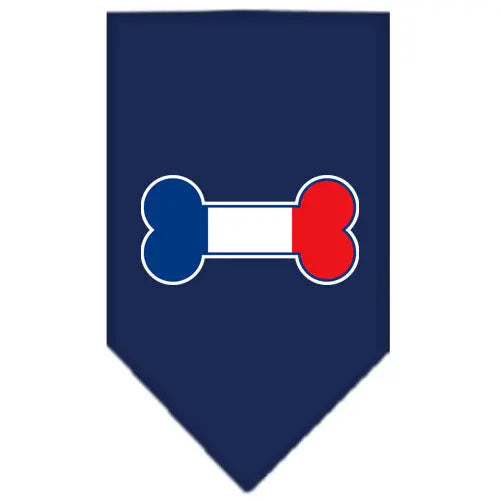 Bone Flag France Screen Print Bandana Navy Blue Small Default Title