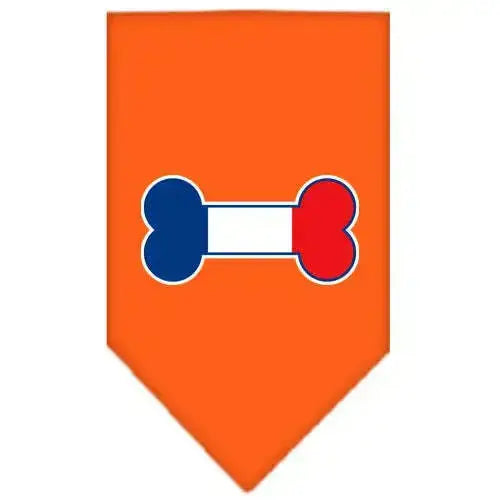 Bone-Flag-France-Screen-Print-Bandana-Orange-Small-GreatEagleInc-318581365