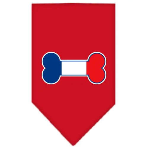 Bone Flag France Screen Print Bandana Red Small Default Title