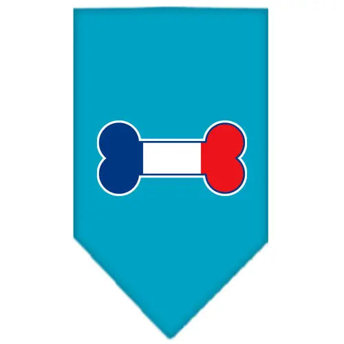 Bone Flag France Screen Print Bandana Turquoise Small Default Title