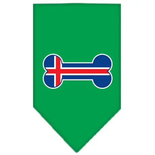 Bone Flag Iceland Screen Print Bandana Emerald Green Large Default Title