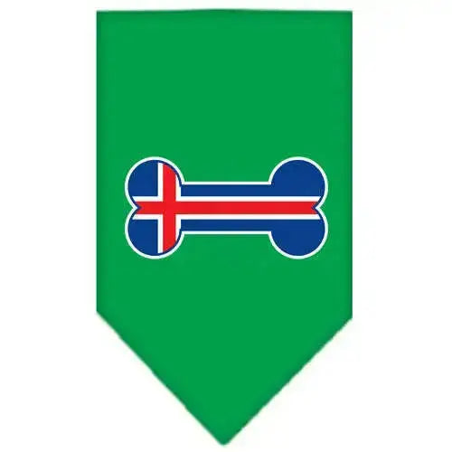 Bone-Flag-Iceland-Screen-Print-Bandana-Emerald-Green-Large-GreatEagleInc-319351131