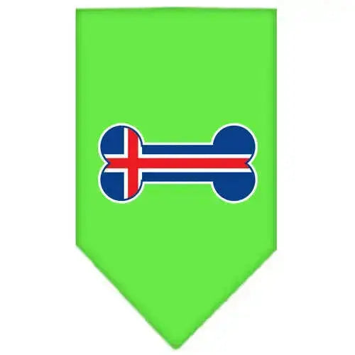 Bone-Flag-Iceland-Screen-Print-Bandana-Lime-Green-Small-GreatEagleInc-319349648