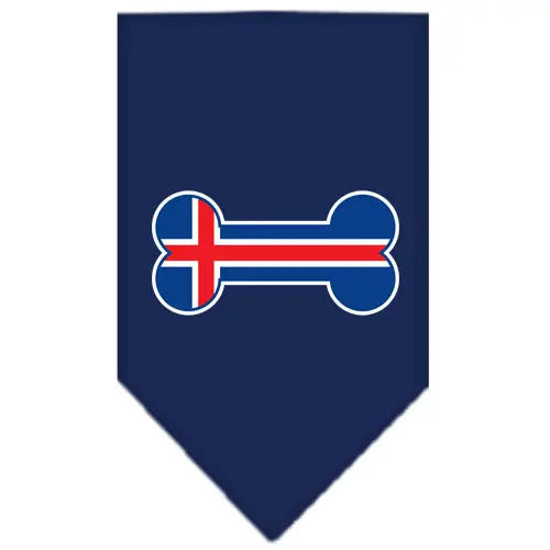Bone Flag Iceland Screen Print Bandana Navy Blue Small Default Title