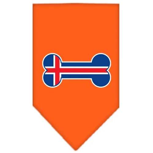 Bone Flag Iceland Screen Print Bandana Orange Small Default Title