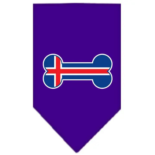 Bone Flag Iceland Screen Print Bandana Purple Small Default Title