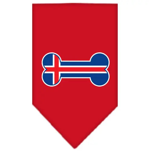 Bone Flag Iceland Screen Print Bandana Red Large Default Title