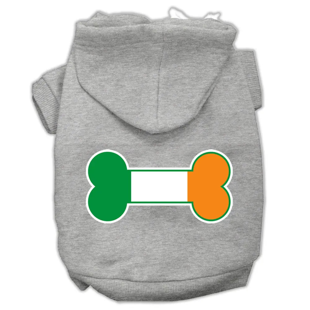 Bone Flag Ireland Screen Print Pet Hoodies Grey Size Lg Default Title