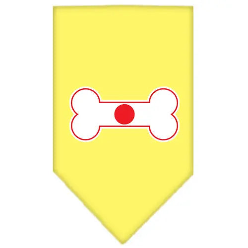 Bone Flag Japan Screen Print Bandana Yellow Small Default Title