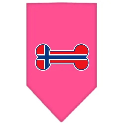 Bone Flag Norway Screen Print Bandana Bright Pink Large Default Title