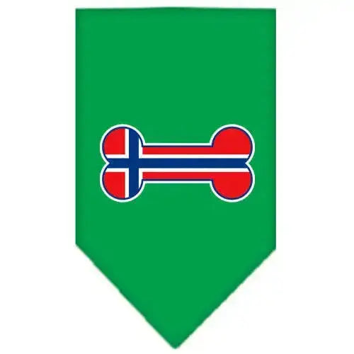 Bone-Flag-Norway-Screen-Print-Bandana-Emerald-Green-Small-GreatEagleInc-319839715