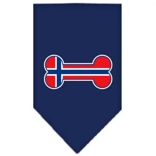 Bone Flag Norway Screen Print Bandana Navy Blue Large Default Title