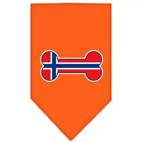 Bone-Flag-Norway-Screen-Print-Bandana-Orange-Small-GreatEagleInc-319839272