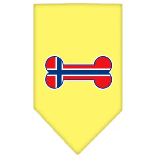 Bone Flag Norway Screen Print Bandana Yellow Small Default Title