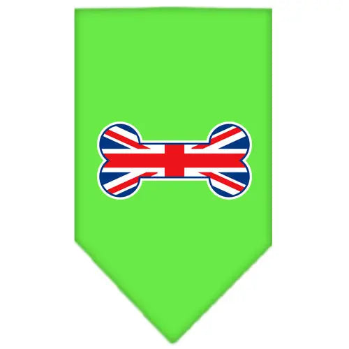 Bone Flag Uk Screen Print Bandana Lime Green Small Default Title