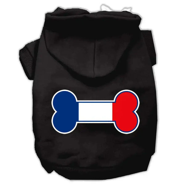 Bone-Shaped-France-Flag-Screen-Print-Pet-Hoodies-Black-Xl-GreatEagleInc-333653896
