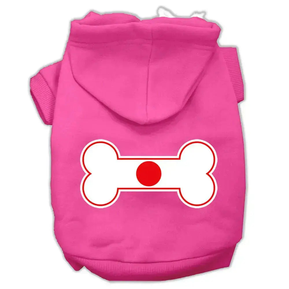Bone-Shaped-Japan-Flag-Screen-Print-Pet-Hoodies-Bright-Pink-Size-S-GreatEagleInc-333722353