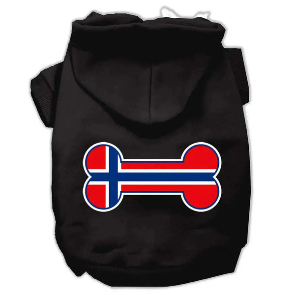 Bone-Shaped-Norway-Flag-Screen-Print-Pet-Hoodies-Black-M-GreatEagleInc-333719959