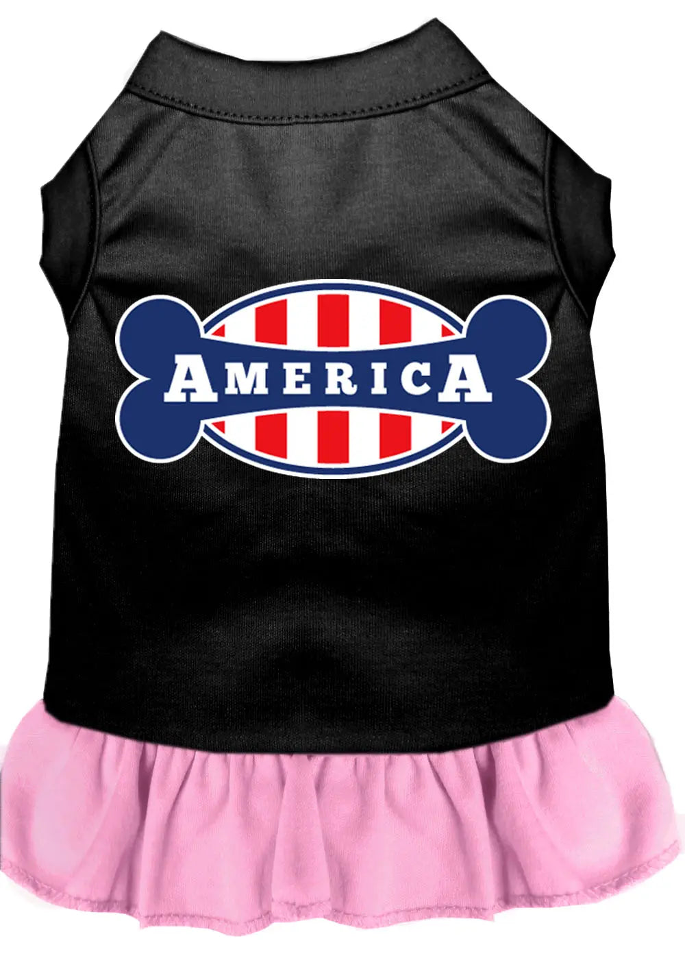 Bonely In America Screen Print Dress Black With Light Pink Xl Default Title