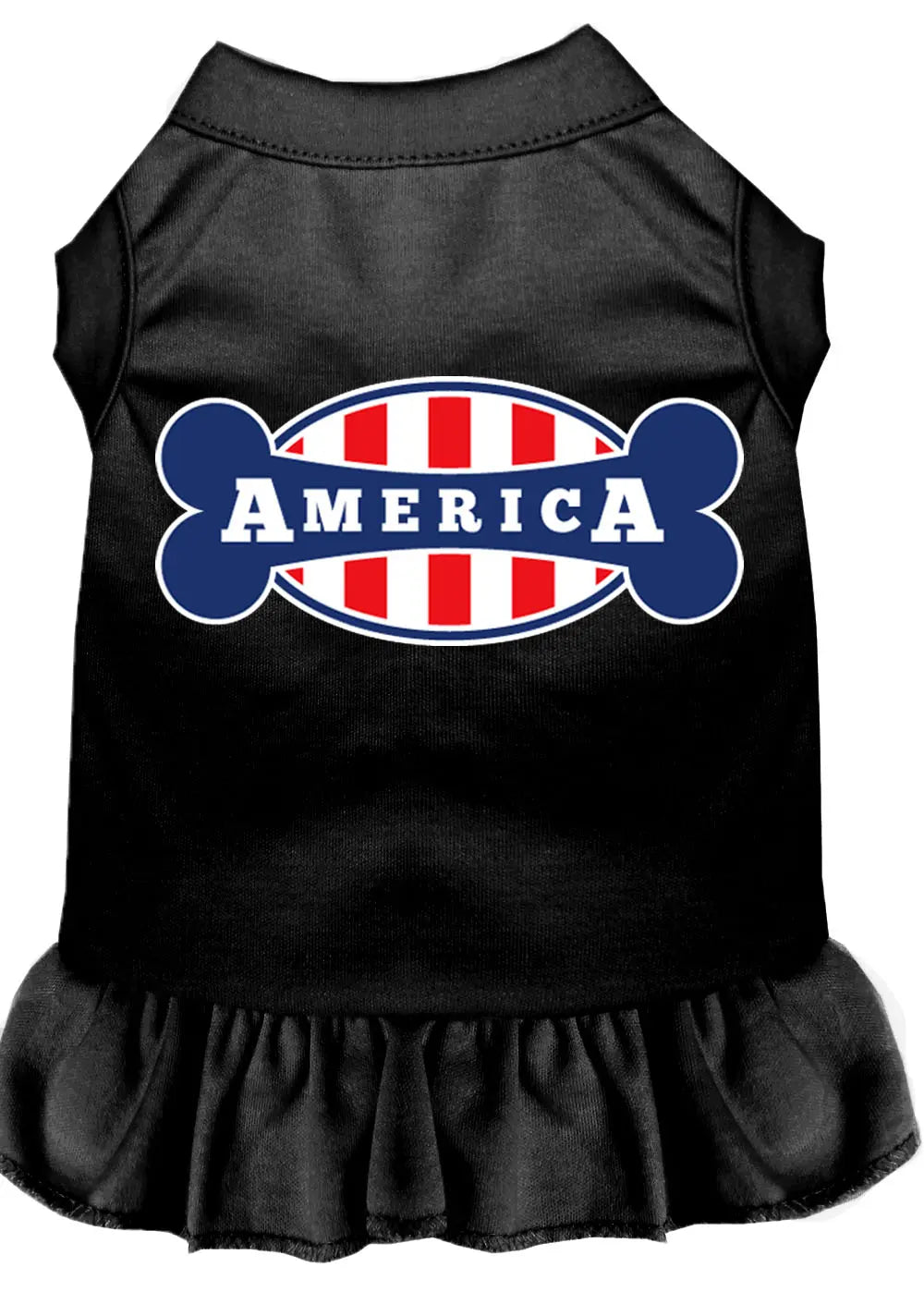 Bonely In America Screen Print Dress Black Xl Default Title