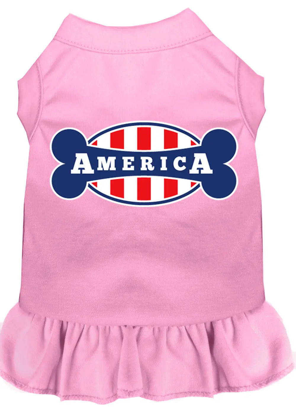 Bonely In America Screen Print Dress Light Pink Lg Default Title