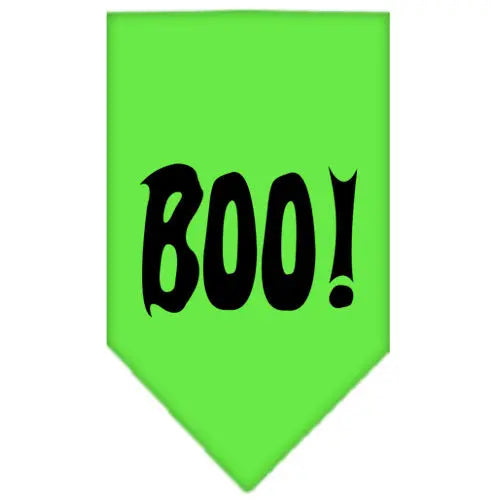 Boo! Screen Print Bandana Lime Green Small Default Title