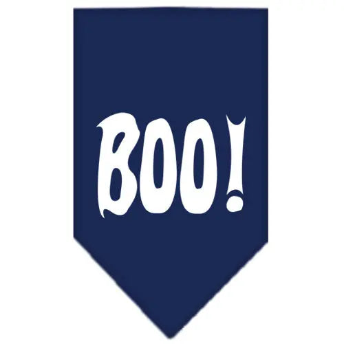 Boo! Screen Print Bandana Navy Blue Small Default Title