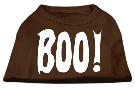 Boo! Screen Print Shirts Brown Xl Default Title