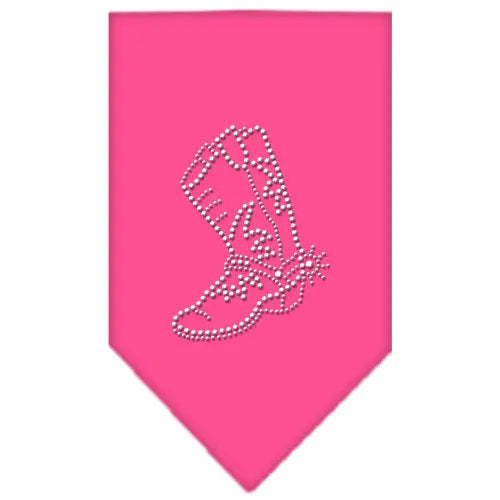 Boot Rhinestone Bandana Bright Pink Large Default Title