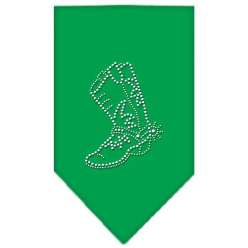 Boot Rhinestone Bandana Emerald Green Small Default Title