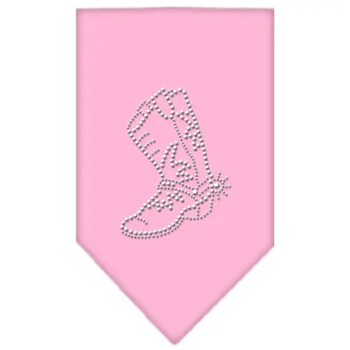 Boot Rhinestone Bandana Light Pink Large Default Title