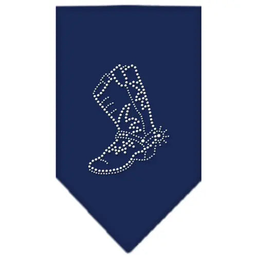 Boot Rhinestone Bandana Navy Blue Small Default Title